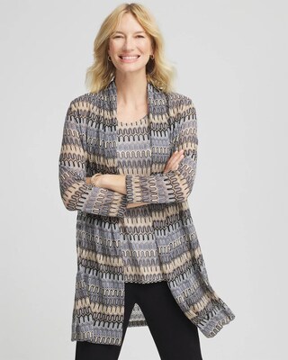 Travelers™ Knit Chevron Open-Front Cardigan | Chico's